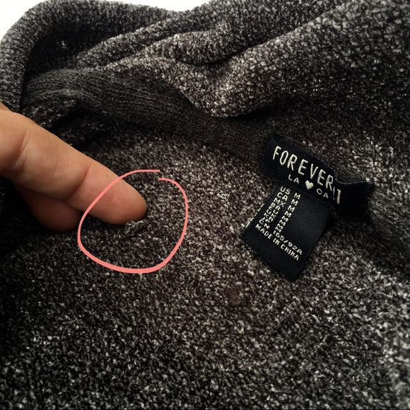 Forever 21 Gray Chenille Soft Hoodie Sweatshirt - Picture 11 of 11